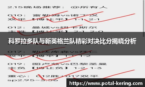 科罗拉多队与新英格兰队精彩对决比分揭晓分析